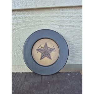 5" Barbara Lloyd Primitive Barn Star Plate – Rustic Farmhouse Wall Decor